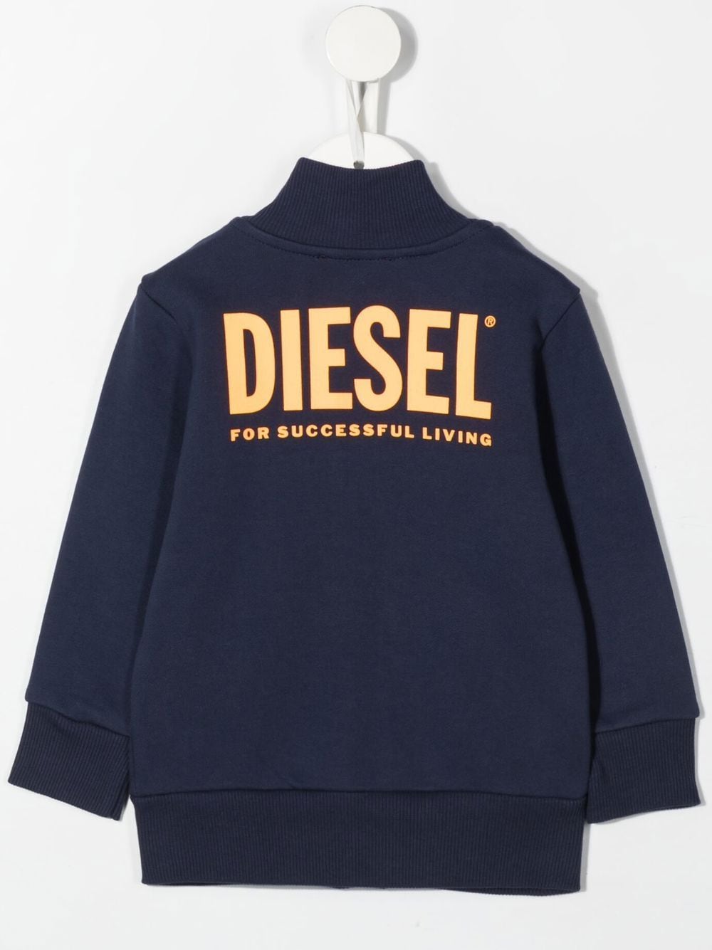 Diesel Kids Sweater met logoprint - Blauw