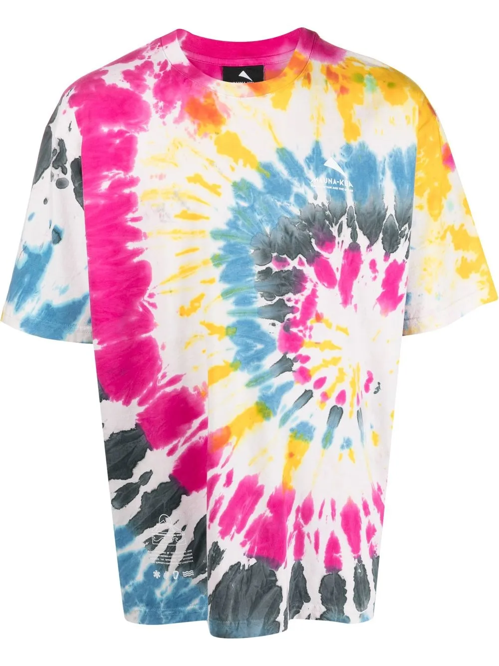 

Mauna Kea tie-dye print logo T-shirt - White