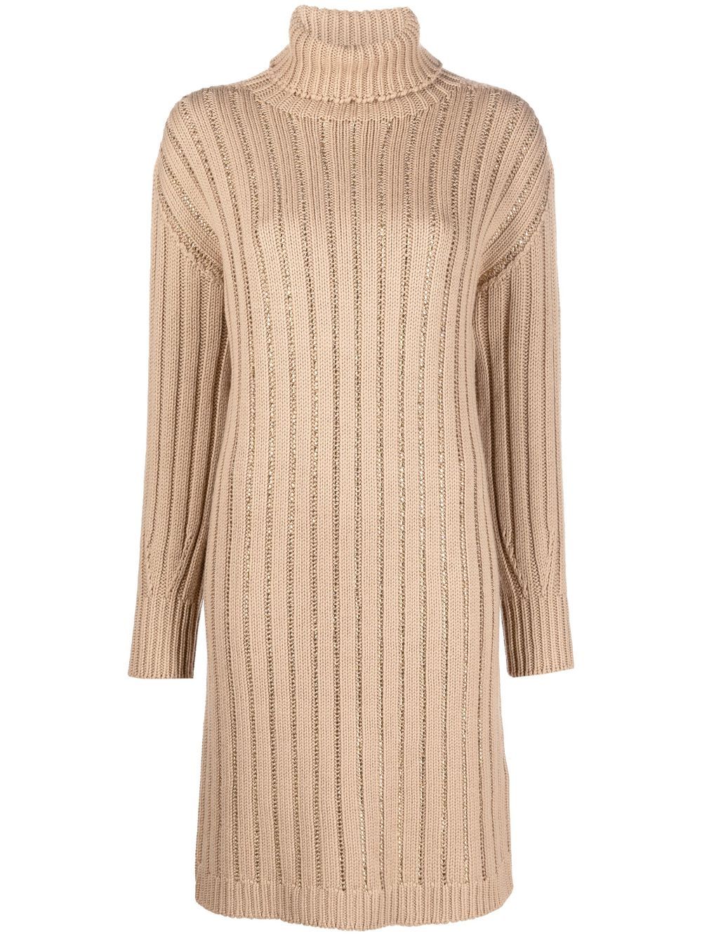 

ERMANNO FIRENZE roll-neck jumper dress - Neutrals