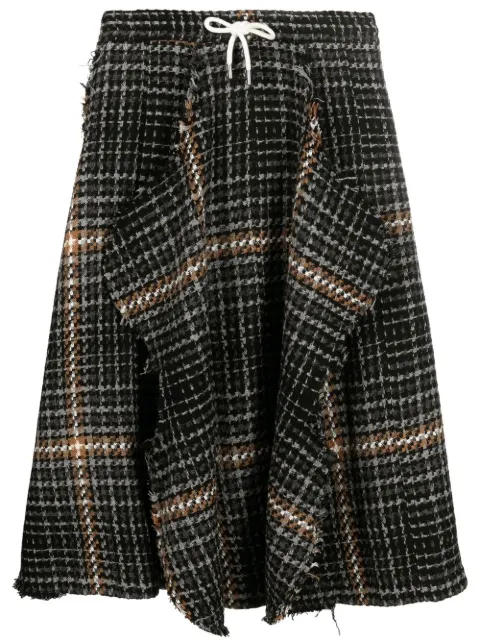 Charles Jeffrey Loverboy — check-pattern midi skirt