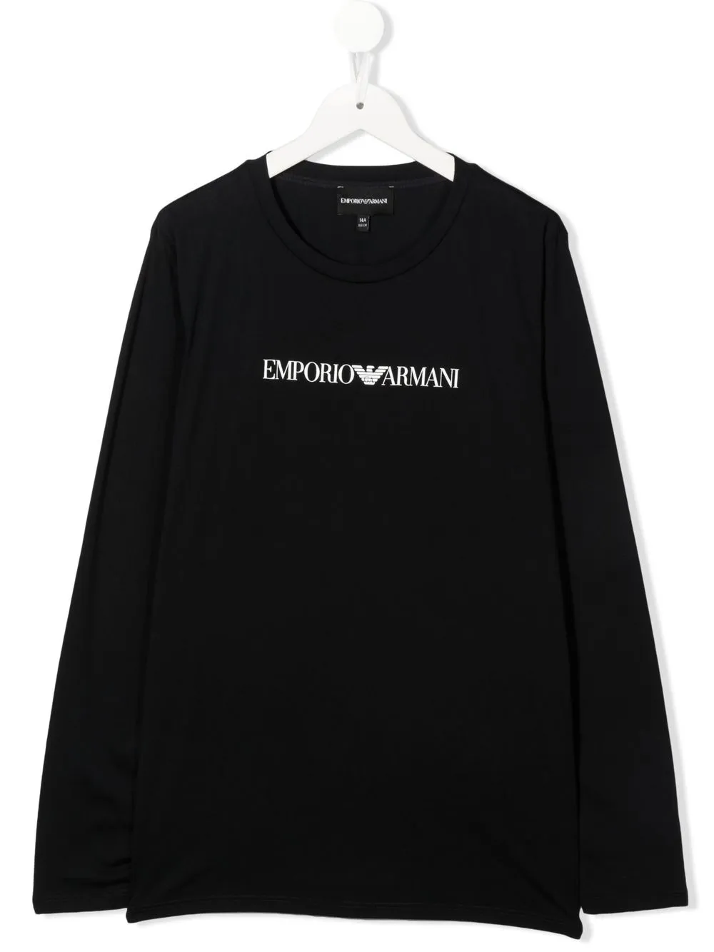 

Emporio Armani Kids playera manga larga con logo estampado - Azul