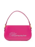 Blumarine rhinestone-logo leather bag - Pink