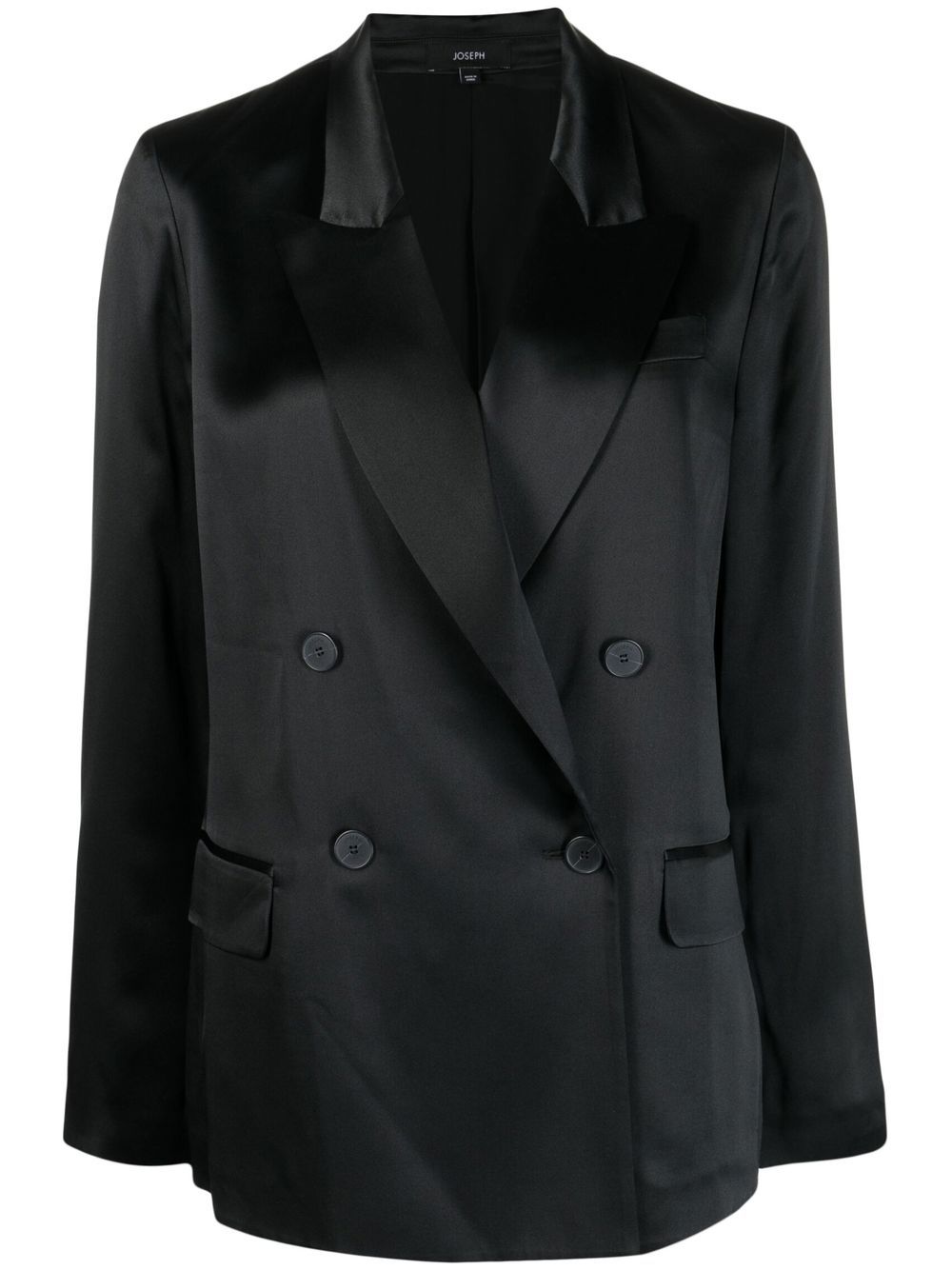 

JOSEPH blazer de seda con doble botonadura - Negro