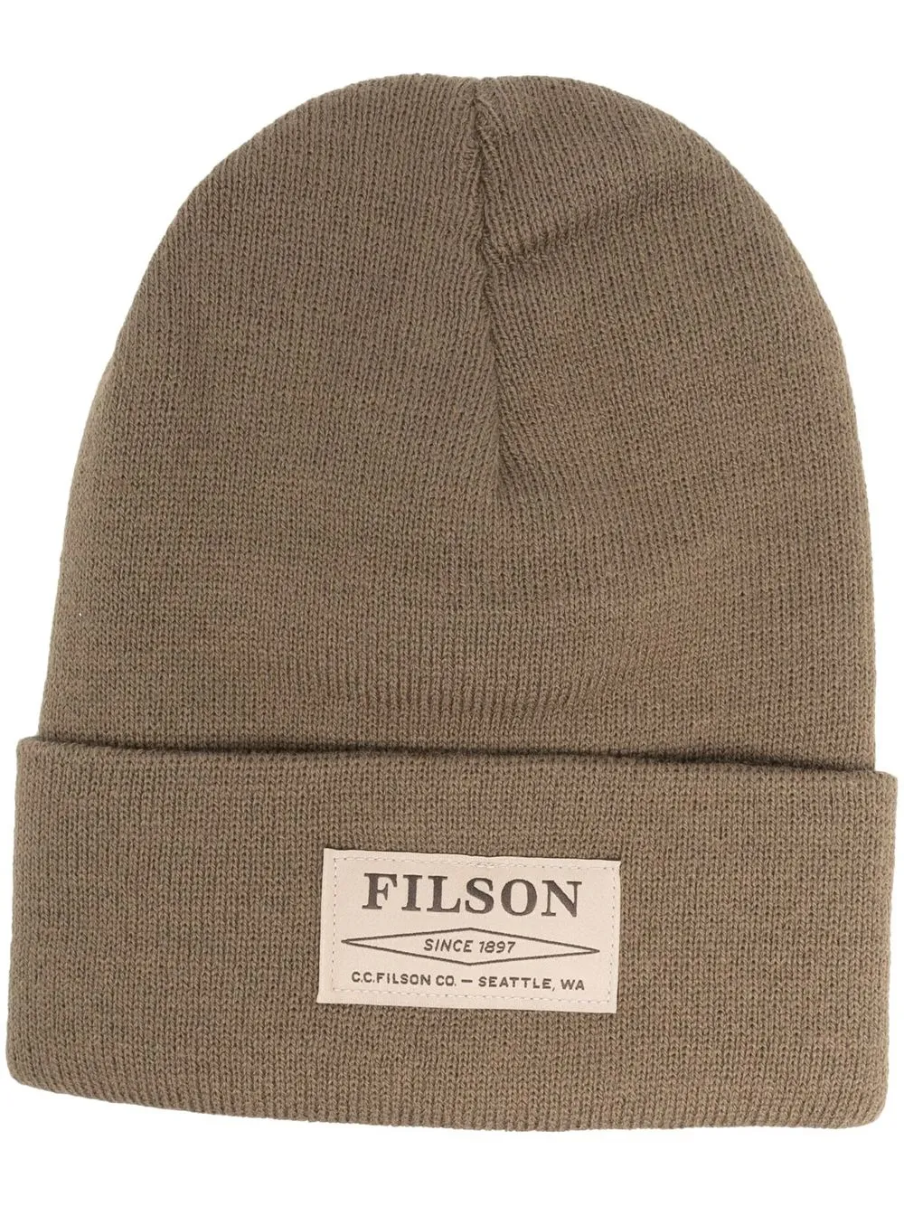 

Filson knitted logo-patch beanie - Brown