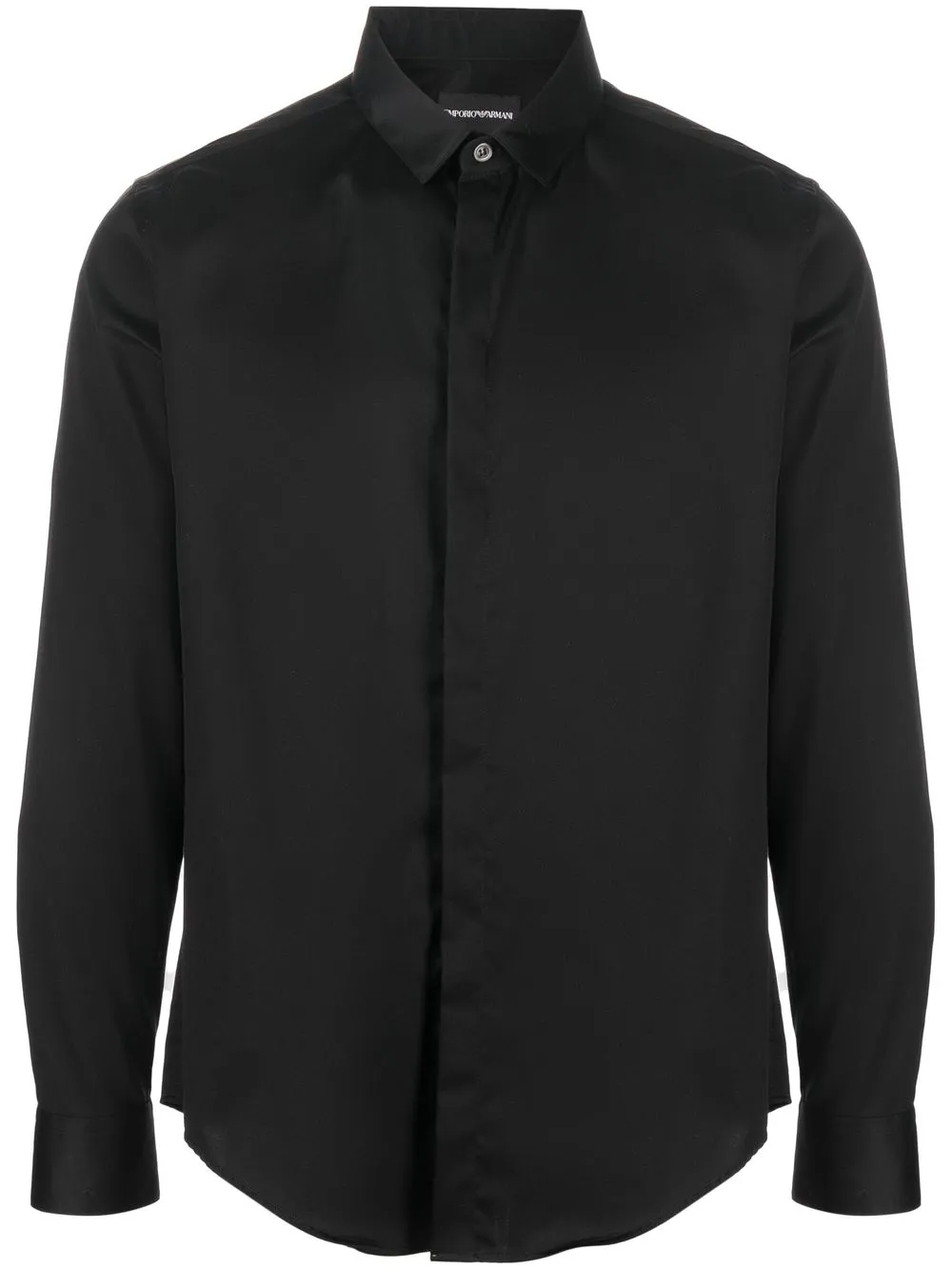 

Emporio Armani concealed button-fastening shirt - Black