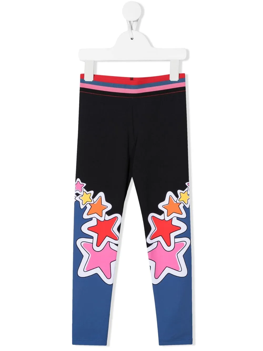 

Stella McCartney Kids colour-block star-print leggings - Black