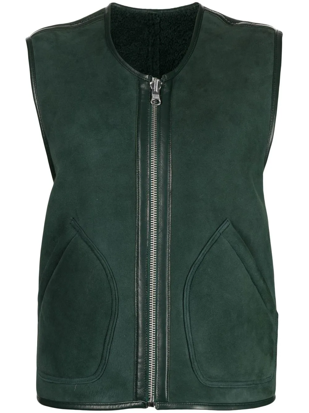 

YMC shearling zipped waistcoat - Green