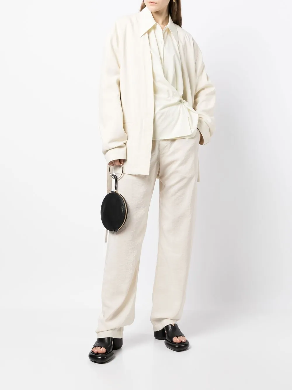 Lemaire Wikkeljack met ceintuur - Beige