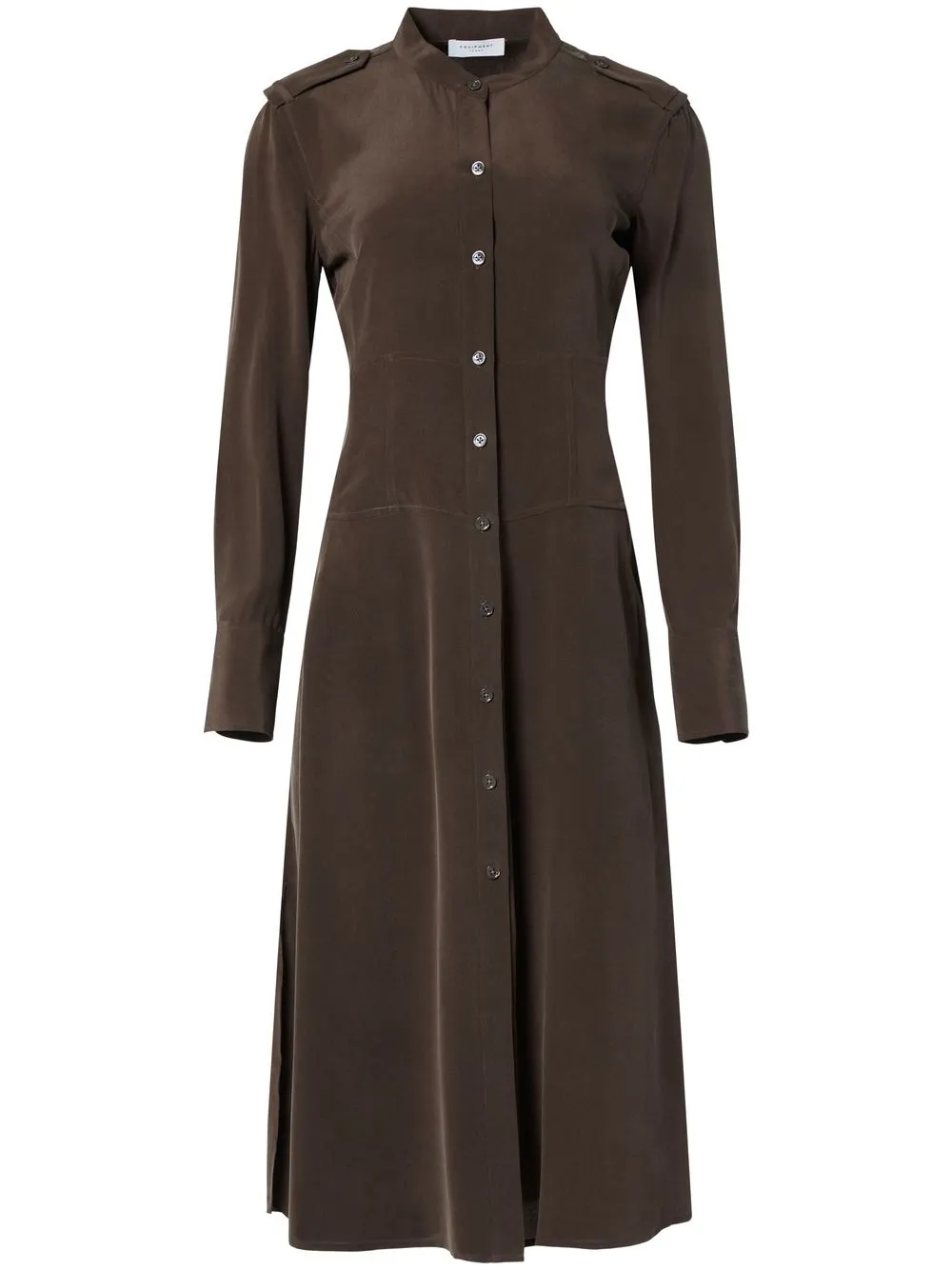 

Equipment silk shirt dress - Brown