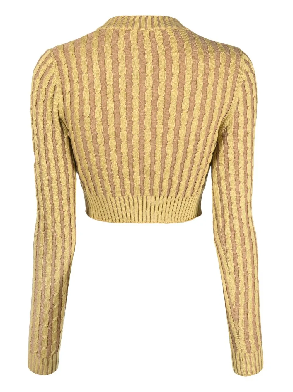 CORMIO Kabelgebreid vest - Geel