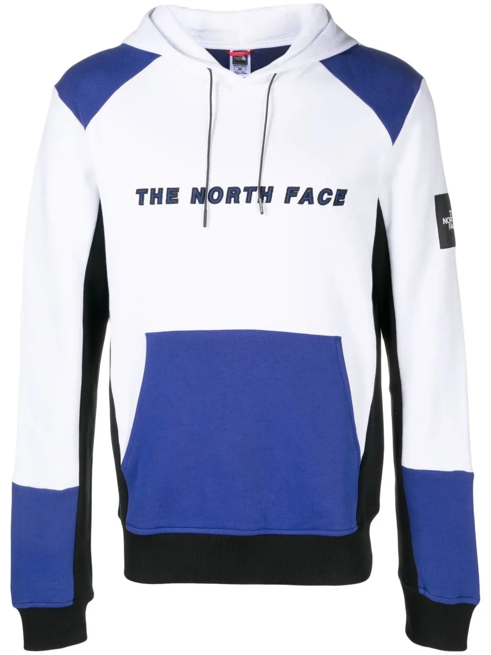 

The North Face panelled logo-print hoodie - White