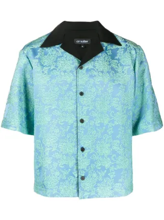 AV Vattev floral-jacquard Camp Collar Shirt - Farfetch