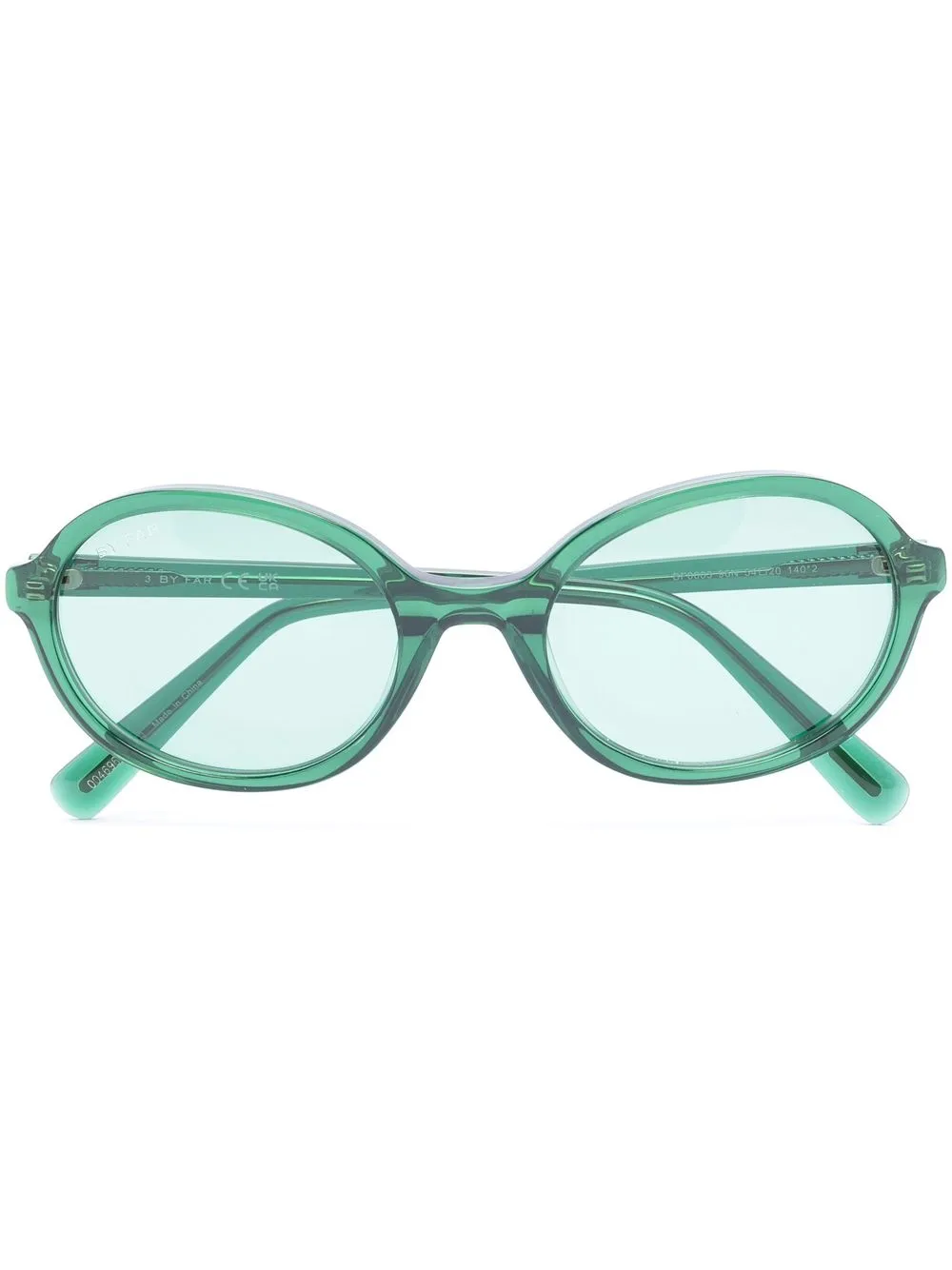 

BY FAR oval transparent-frame sunglasses - Green