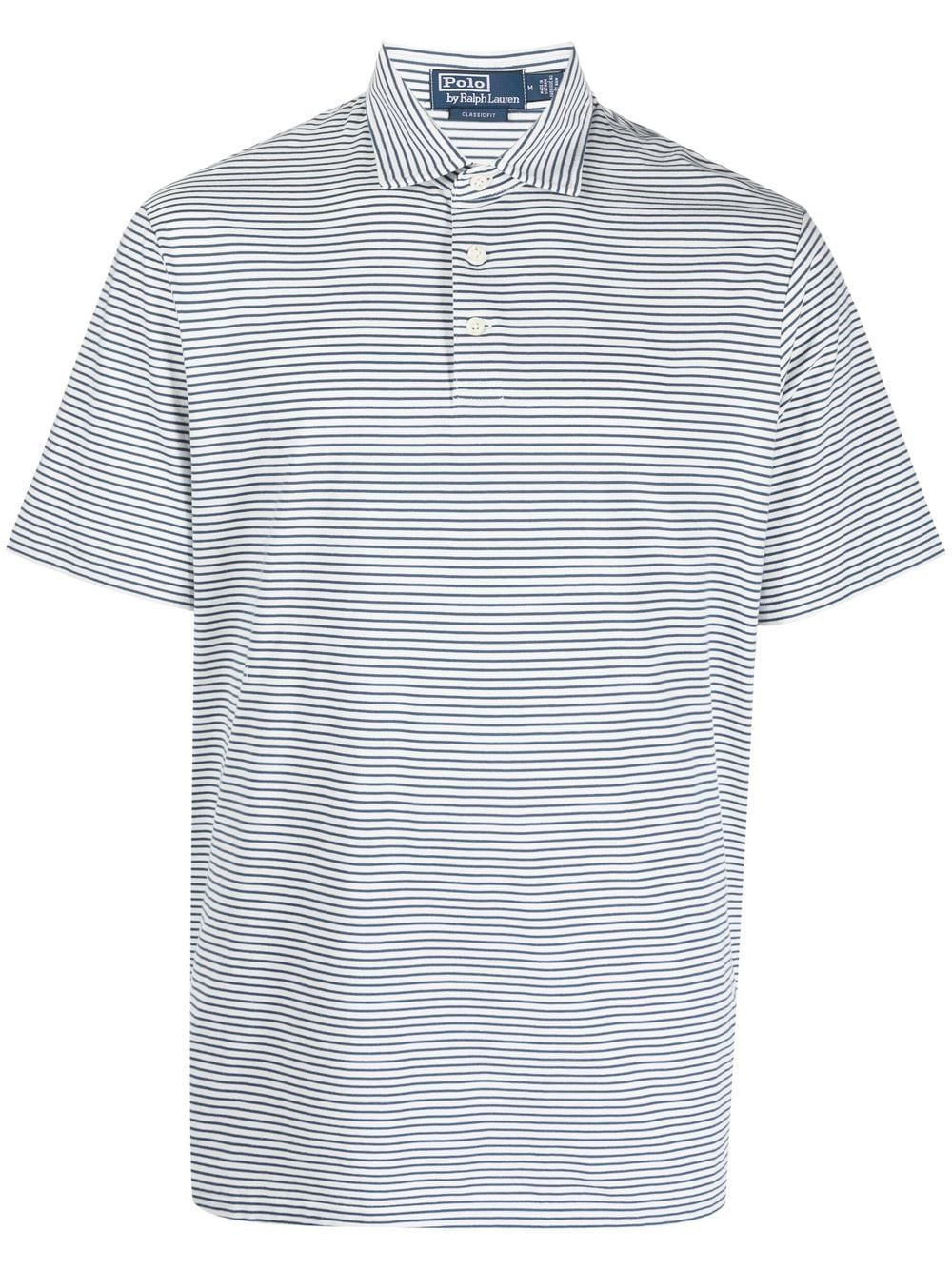 Polo Ralph Lauren Striped Cotton Polo Shirt In White