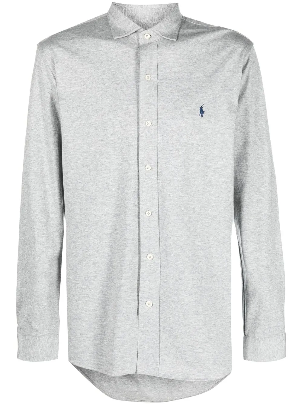 Polo Ralph Lauren Logo-embroidered Shirt In Grey