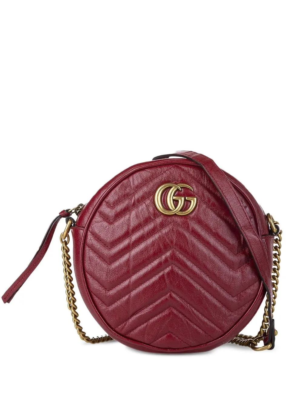 

Gucci Pre-Owned bolsa crossbody GG Marmont redonda - Rojo