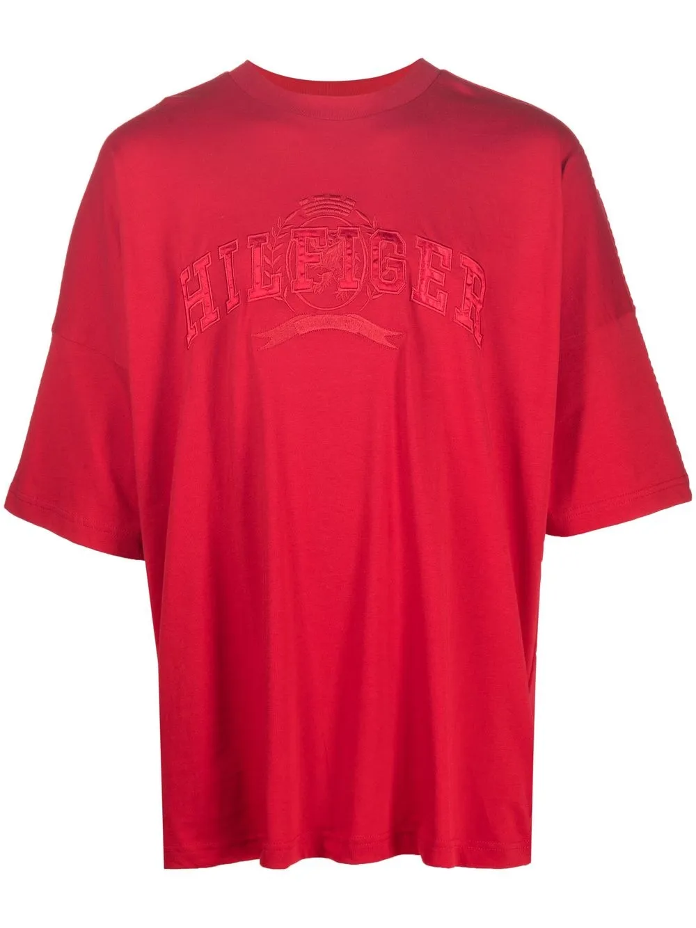 

Tommy Hilfiger playera con logo bordado - Rojo