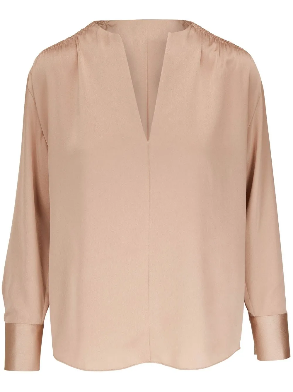 

Vince collarless V-neck blouse - Neutrals