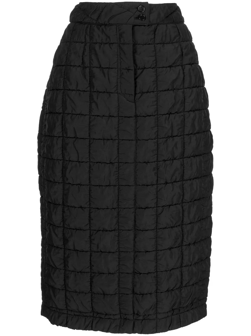 

YMC Alina quilted midi skirt - Black