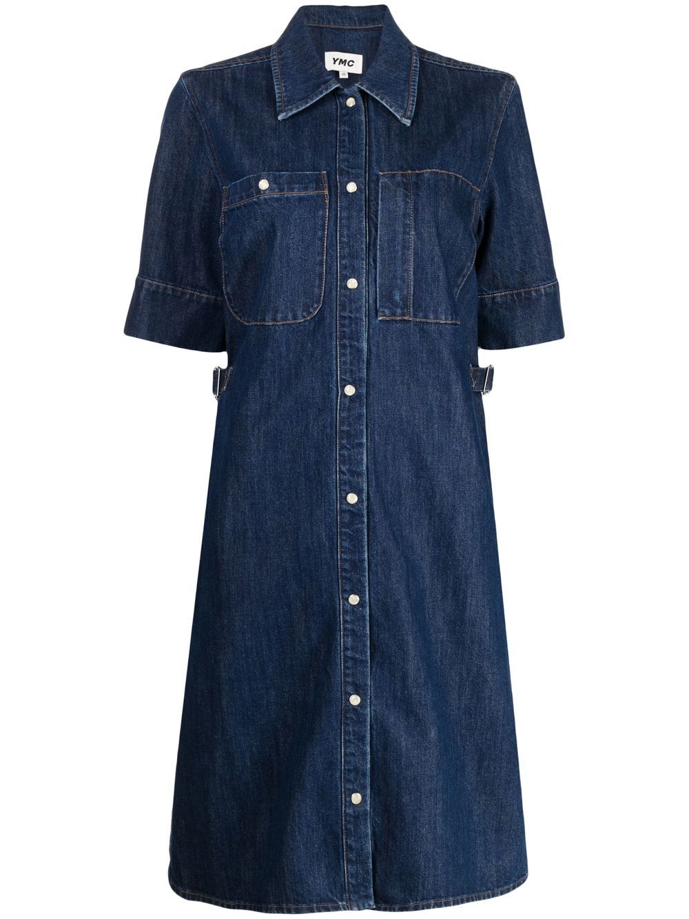 

YMC Hector denim shirt dress - Blue