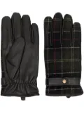 Barbour check-pattern leather gloves - Brown