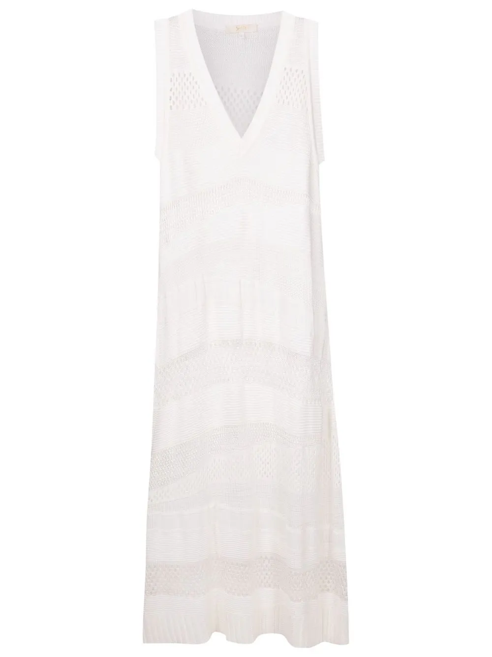 Nk Molly Open-knit Sleeveless Dress In White