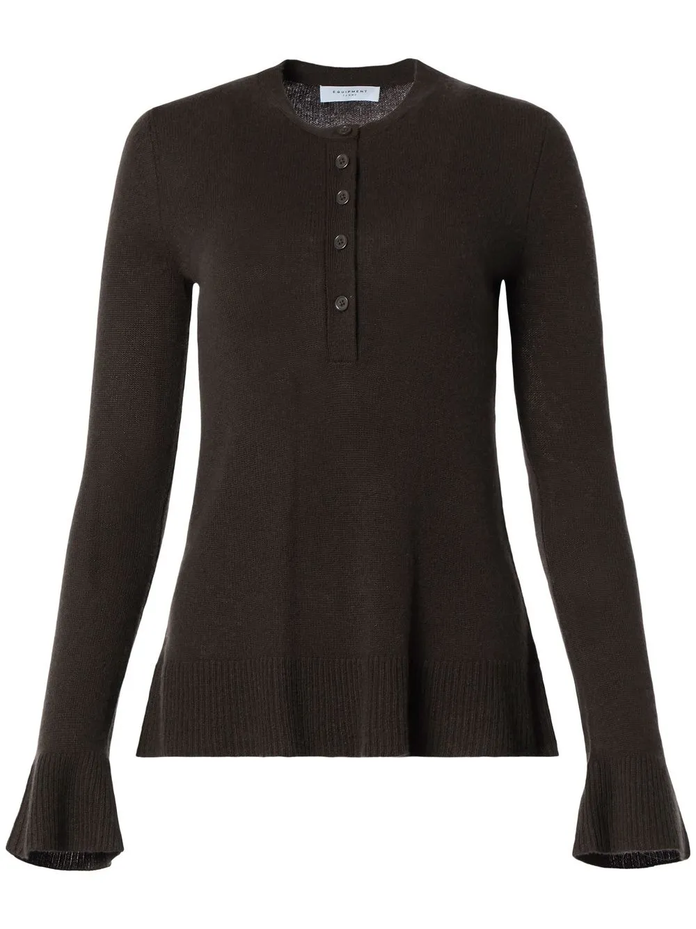 Equipment cashmere Henley-neck jumper - Brown