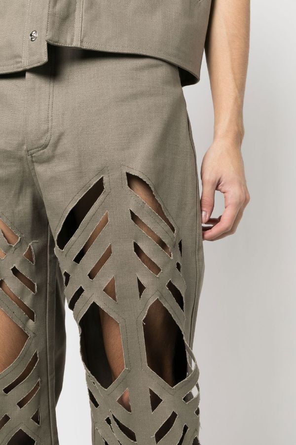 AV Vattev laser-cut straight-leg Trousers - Farfetch