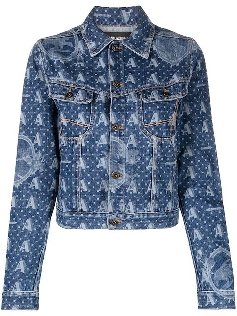 Ahluwalia Mombasa logo-print denim jacket