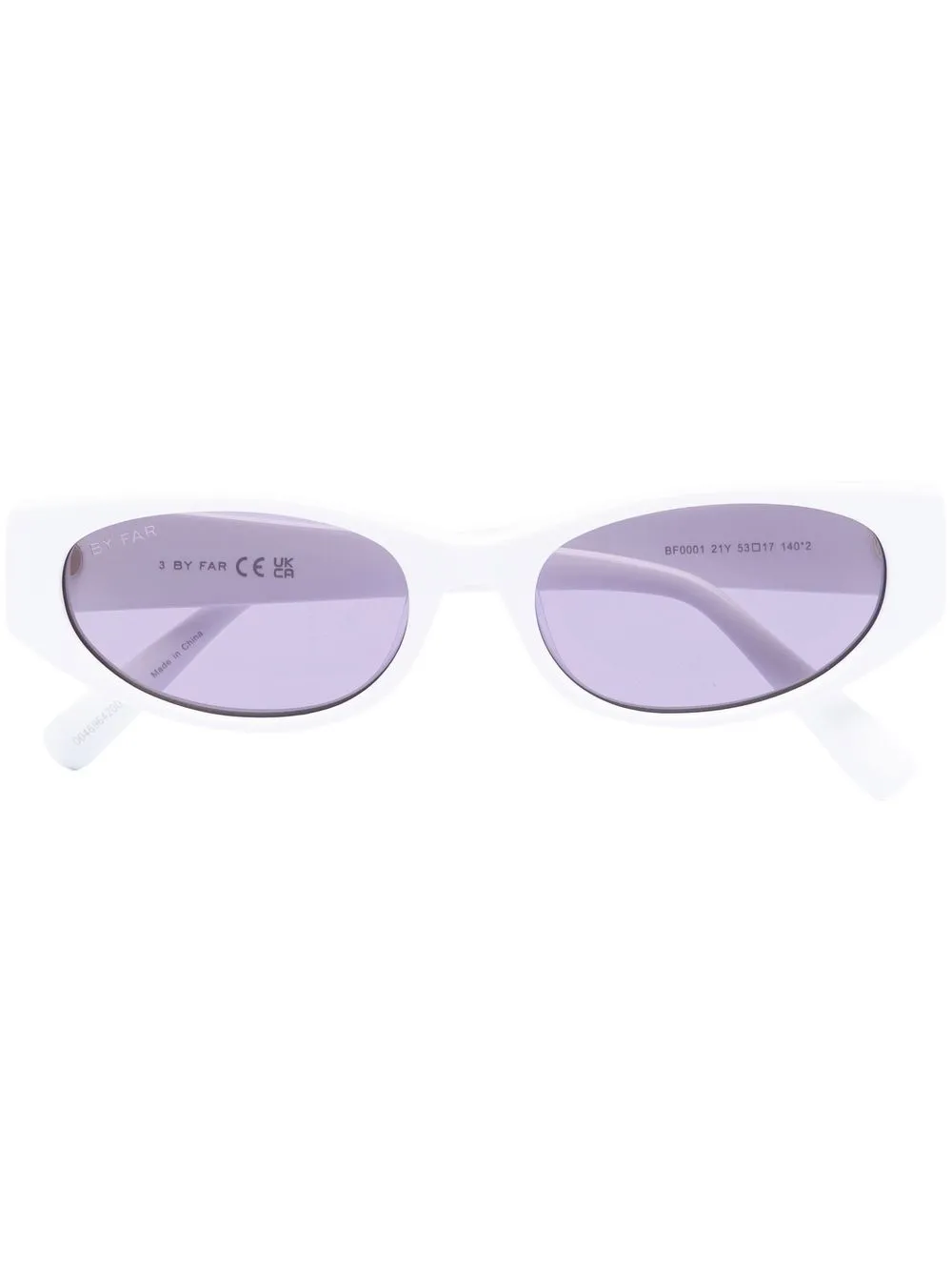 

BY FAR Rodeo rectangular-frame sunglasses - White