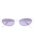 BY FAR Rodeo rectangular-frame sunglasses - White