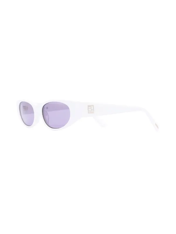 【関税込み】Sunglasses - By Far - Rodeo - White By Far Rodeo Round Acetate Sunglasses In White | ModeSens