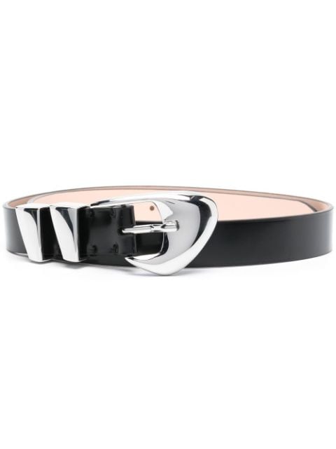 BY FAR moore patent leather belt