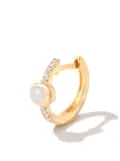 Jacquie Aiche 14kt yellow gold opal and diamond hoop earring