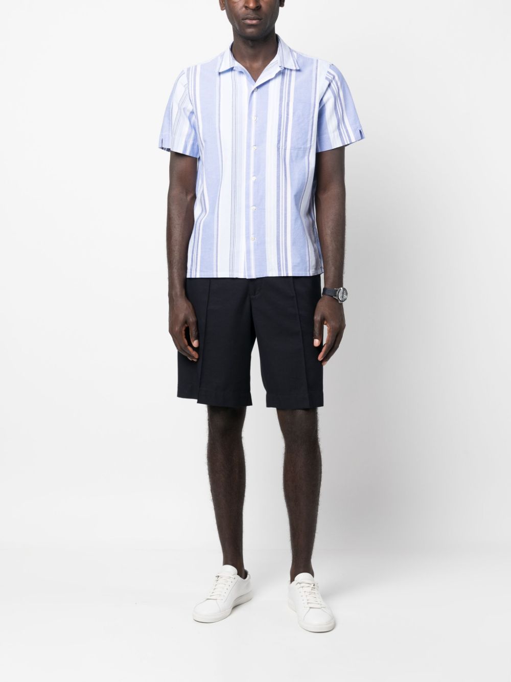 Shop Polo Ralph Lauren Striped Short-sleeve Shirt In Blue
