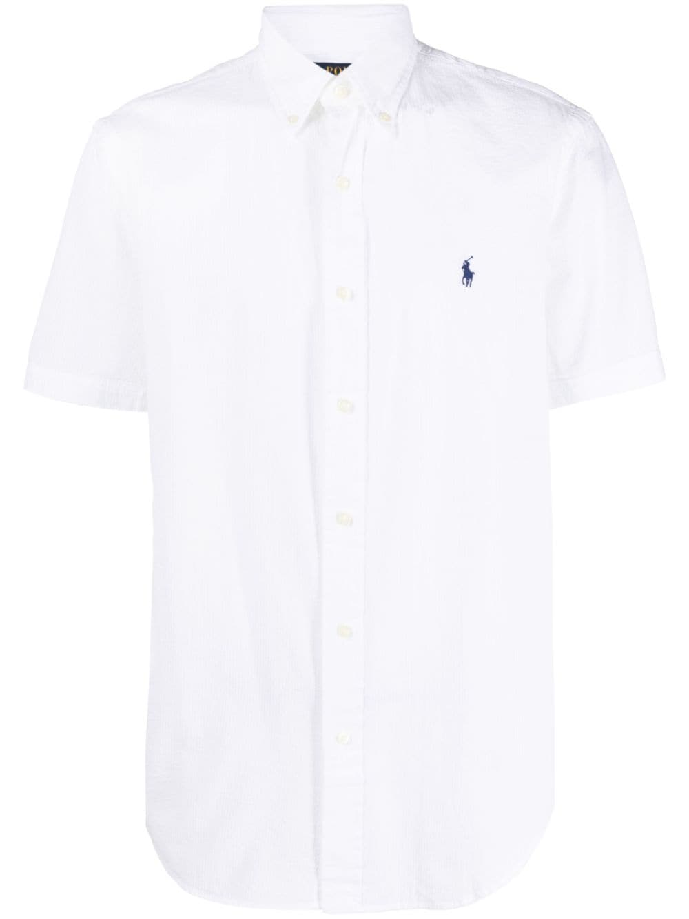 Shop Polo Ralph Lauren Short-sleeve Cotton Shirt In White