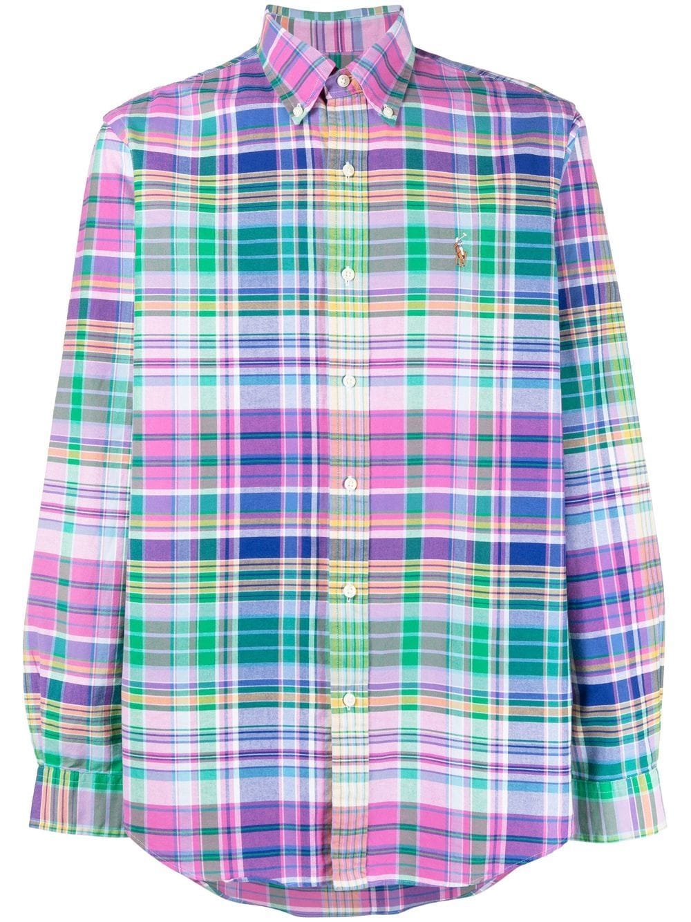 Polo Ralph Lauren Checked Long-sleeve Shirt In Pink