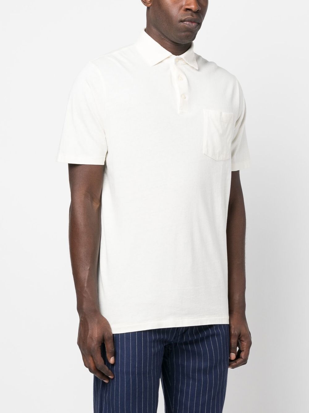 Shop Polo Ralph Lauren Patch-pocket Polo Shirt In Neutrals