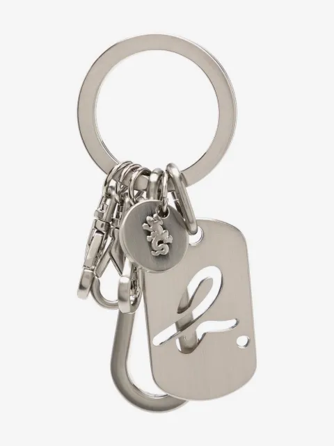 agnès b.  cut-out logo detail keychain 