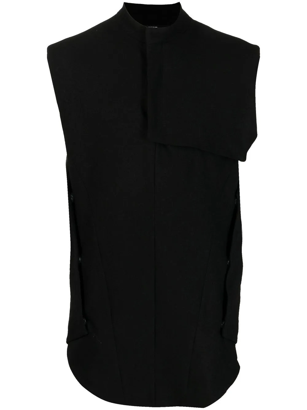 

Julius crew-neck wool-cotton vest - Black