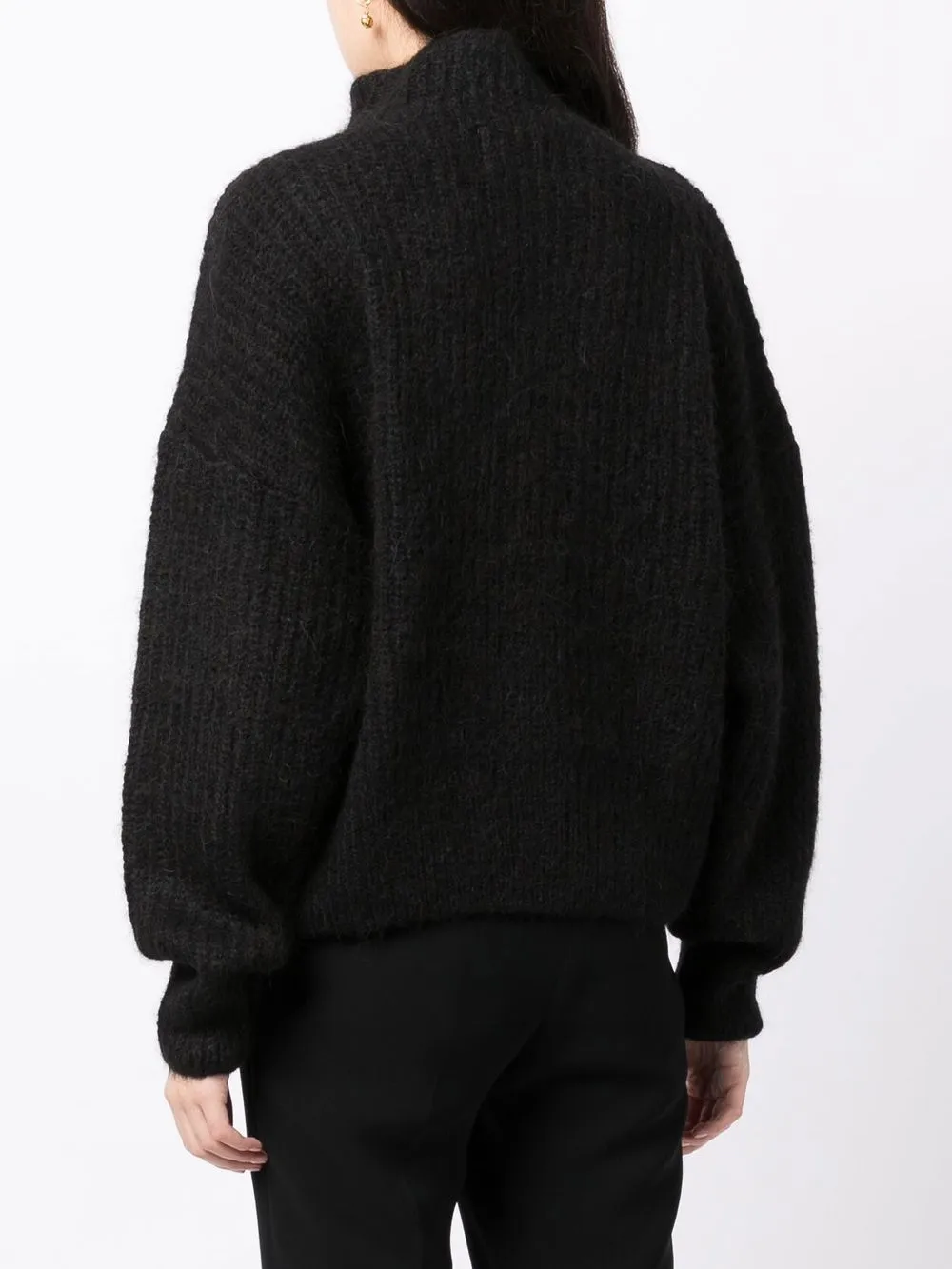 ST. AGNI FUNNEL-NECK RIBBED-KNIT JUMPER