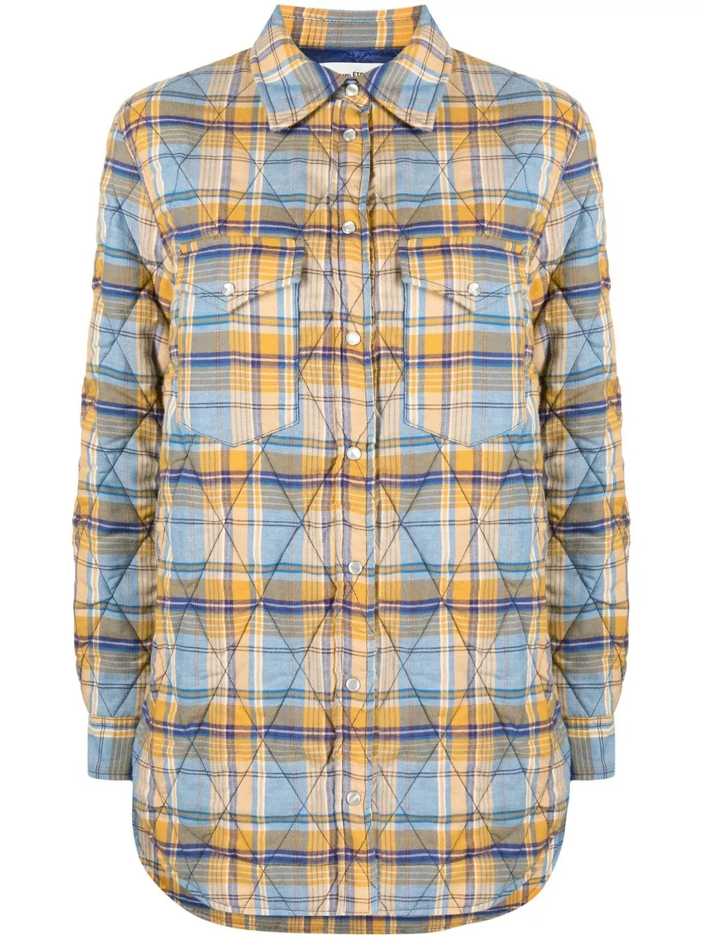 

Isabel Marant Étoile padded check shirt jacket - Blue