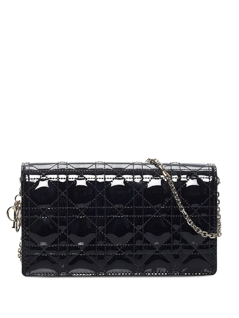 

Christian Dior cartera Cannage con cadena pre-owned - Negro