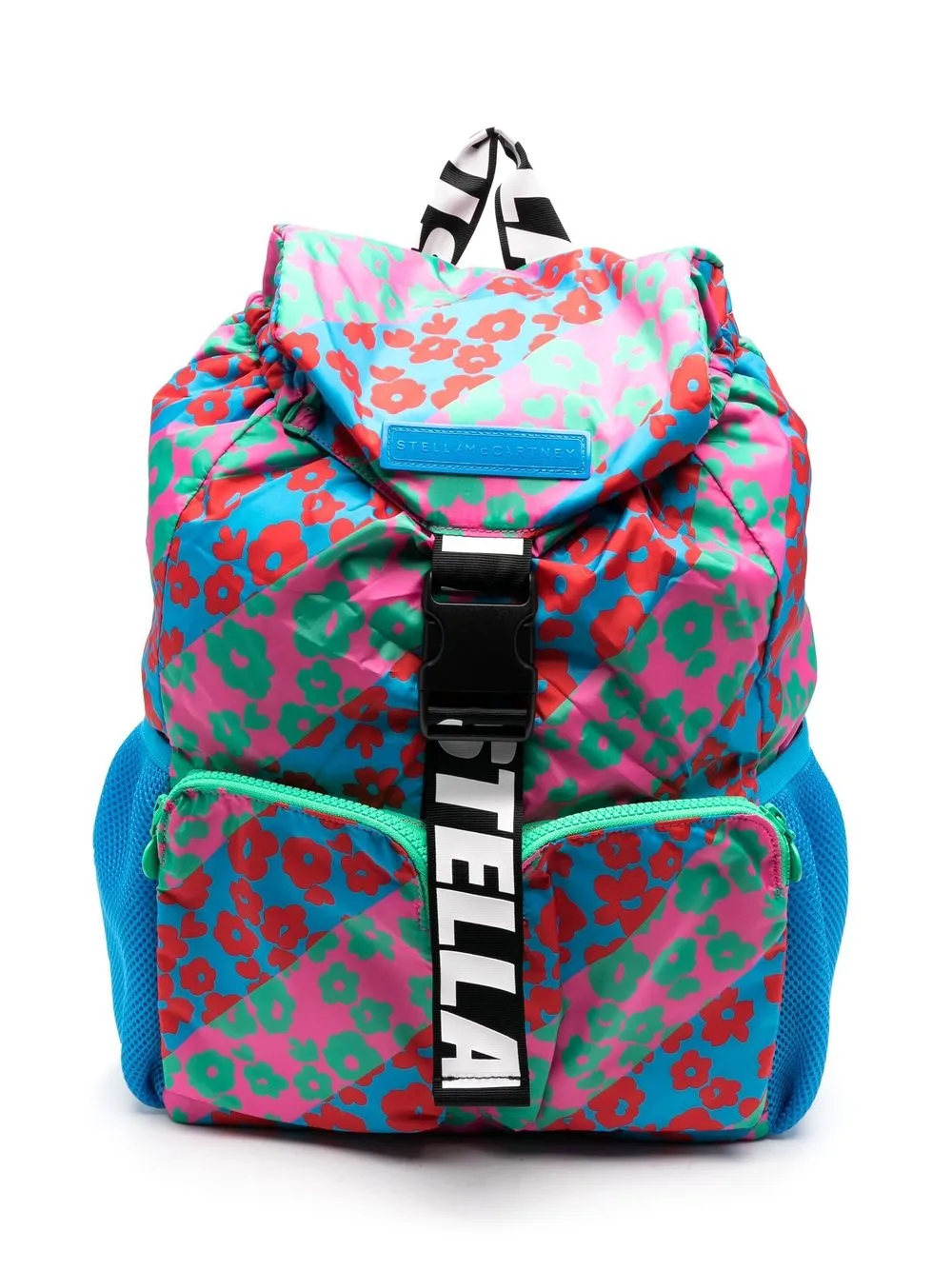 

Stella McCartney Kids floral-print back pack - Blue