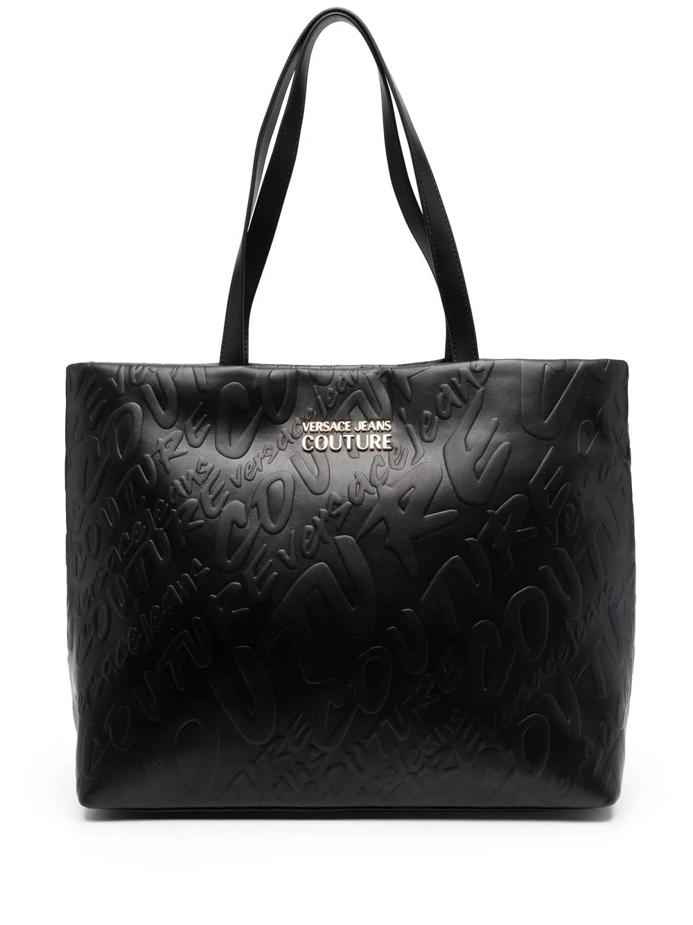 

Versace Jeans Couture bolsa de hombro con logo en relieve - Negro