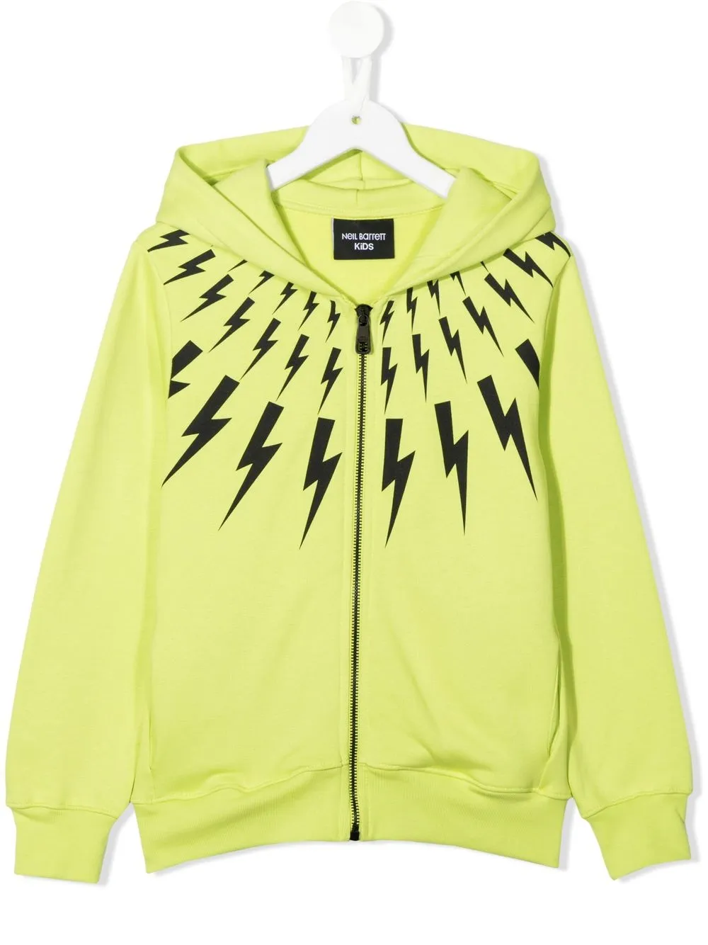

Neil Barrett Kids lightning-print zip-up hoodie - Green