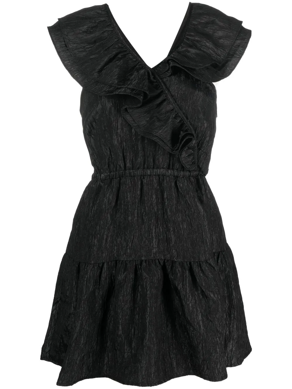 

Designers Remix vestido corto con volantes - Negro