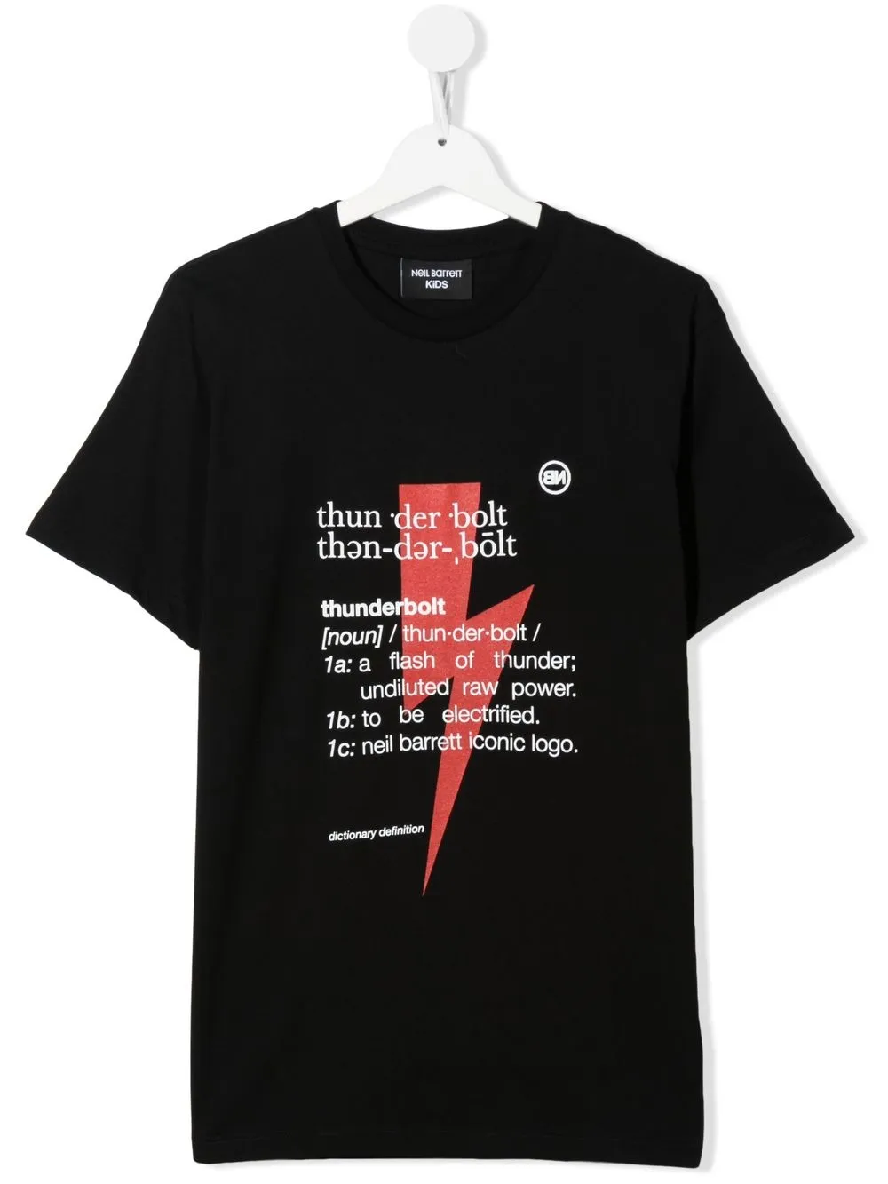

Neil Barrett Kids playera Thunderbolt Entry - Negro