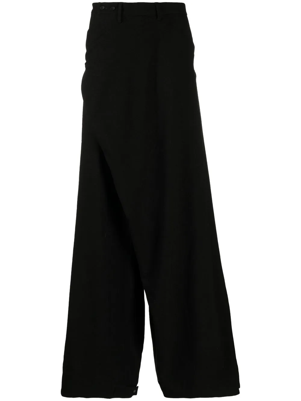 

Julius wide-leg wool blend trousers - Black