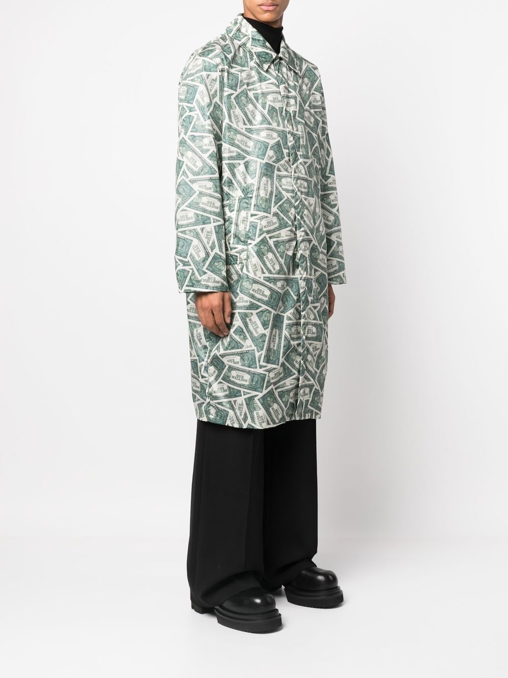 VETEMENTS money print Oversized Raincoat   Farfetch